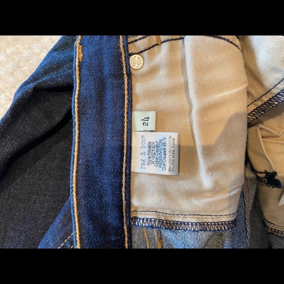 Rag & Bone Dark Wash Skinny Jeans - Picture 7 of 9